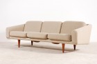 illum wikkelso canapé danois teck beige tissu 1960 vintage