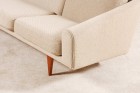 illum wikkelso canapé danois teck beige tissu 1960 vintage