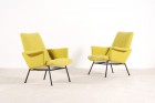 pierre guariche fauteuil sk660 jaune design france 1950 1960