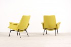 pierre guariche fauteuil sk660 jaune design france 1950 1960