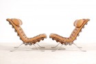 arne norell fauteuil ari suede mobler ab cuir fauve 1960