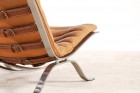 arne norell fauteuil ari suede mobler ab cuir fauve 1960