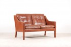 borge mogensen fredericia leather borwn sofa 2208 1960