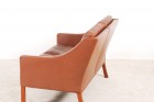 borge mogensen fredericia leather borwn sofa 2208 1960