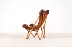 tripolina fenby folding chair usa leather cognac vintage