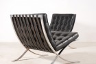 barcelona mies van der rohe knoll noir fauteuil 1950 1960