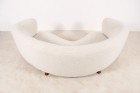 sofa danish curved oak wool fabric 1940 1950 vintage