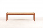 niels otto moller bench teak cane danish design 1960