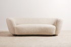 sofa danish curved wool scandinavian 1940 1950 oak