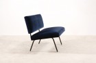 florence knoll international banquette velours bleu 1950