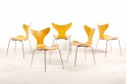 arne jacobsen 3108 lily jaune chaise fritz hansen danish