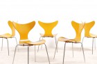 arne jacobsen 3108 lily jaune chaise fritz hansen danish