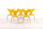 arne jacobsen 3108 lily yellow chair fritz hansen danish