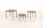 mado jolain rené legrand nesting tables ceramic french 1950