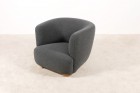 fauteuil boule scandinave design vintage gris nobilis 1940