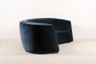 danish scandinavian curved sofa blue velvet kvadrat 1930