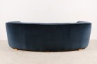 danish scandinavian curved sofa blue velvet kvadrat 1930