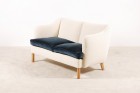 sofa danish two seat wool 1950s velvet design scandinavian