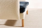sofa danish two seat wool 1950s velvet design scandinavian