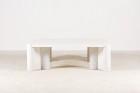 gae aulenti knoll marbre carrara jumbo table basse 1960 1964