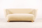 curved sofa danish denmark velvet beige kvadrat 1940 1950