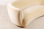 curved sofa danish denmark velvet beige kvadrat 1940 1950