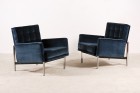 florence knoll international parallel bar blue velvet 1960