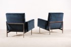 florence knoll international parallel bar velours bleu 1960