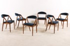 kai kristiansen schou andersen chaises 31 velours bleu chêne