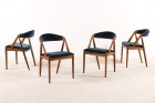 kai kristiansen schou andersen chaises 31 velours bleu chêne