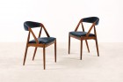 kai kristiansen schou andersen chaises 31 velours bleu chêne