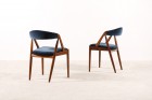 kai kristiansen schou andersen chaises 31 velours bleu chêne