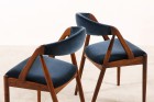 kai kristiansen schou andersen chaises 31 velours bleu chêne