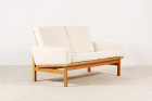 poul volther oak sofa bouclé danish wool vintage 1960 1950