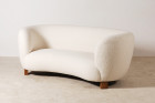 danish scandinavian curved sofa wool nobilis design 1940