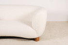 danish scandinavian curved sofa wool nobilis design 1940