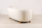 canapé danois scandinave courbé laine 2 places design 1940