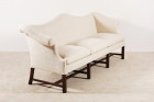 large sofa chippendale camelback mahogany english 1940 1950