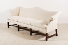 large sofa chippendale camelback mahogany english 1940 1950