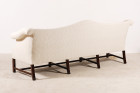 large sofa chippendale camelback mahogany english 1940 1950