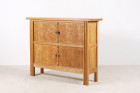 cabinet buffet oak sculpted 20th danish design brutalist