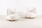lounge easy low chair danish scandinavian wool 1940
