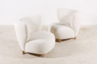 lounge easy low chair danish scandinavian wool 1940