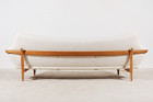 johannes andersen trensums curved sofa wool oak sweden 1960