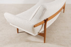 johannes andersen trensums curved sofa wool oak sweden 1960