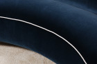 danish curved sofa velvet navy banana scandinavian 1940 1950