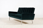 canapé florence knoll 2556 velours vert vintage design 1960