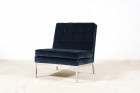 florence knoll international chauffeuse 65 velours bleu 1960