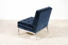 florence knoll international chauffeuse 65 velours bleu 1960