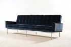 florence knoll 67 sofa velvet navy blue vintage design 1960